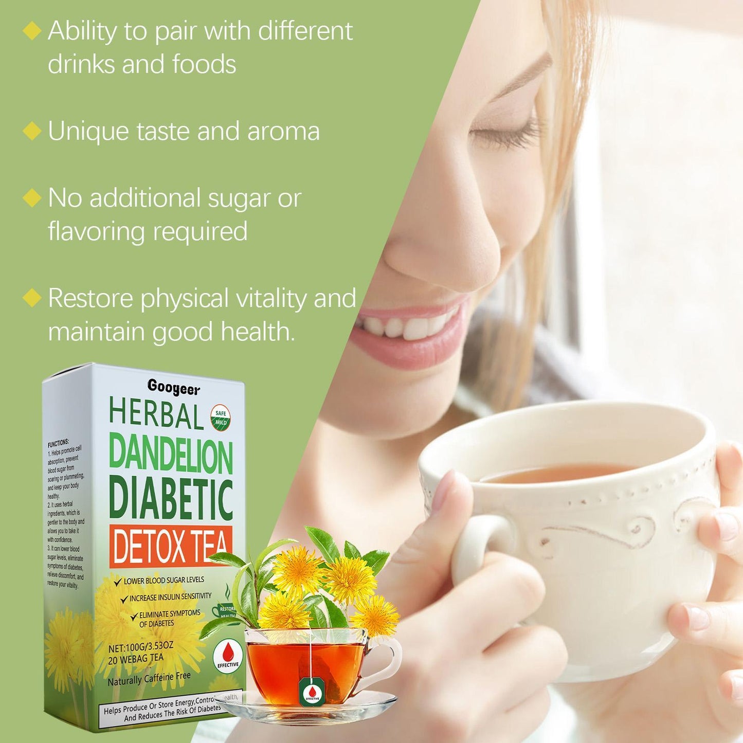 Googeer Herbal Detoxifying Tea Bags Herbal Detoxifying Tea Bags For Body Care